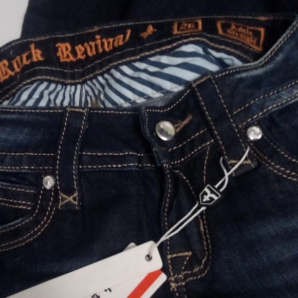 Rock Revival NWT Women's 26 Straight Adel Embellished Embroidered - Picture 8 of 15